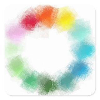 Colorful Abstract Modern Blank Template Custom Square Sticker