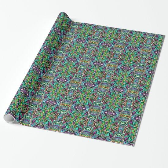 Colorful Abstract Psychedelic Kaleidoscope Pattern