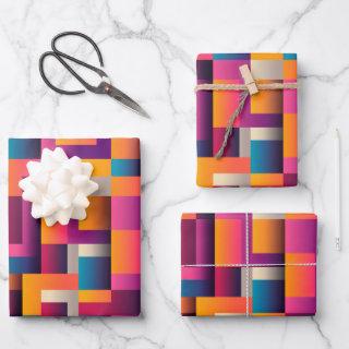 Colorful Abstract Squares and Shapes  Sheets