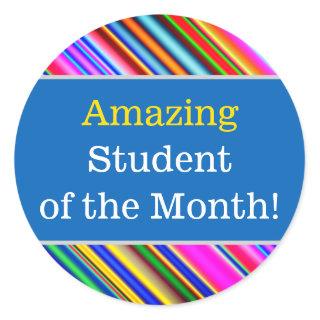 Colorful "Amazing Student of the Month!" Sticker