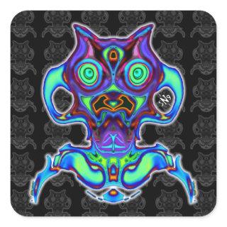 Colorful ancient space idol v2.1 square sticker