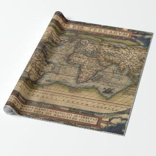 Colorful Antique Vintage World Map