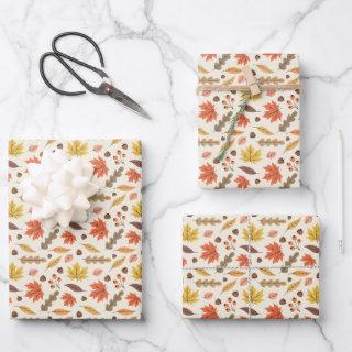Colorful Autumn Leaf Fall Pattern  Sheets