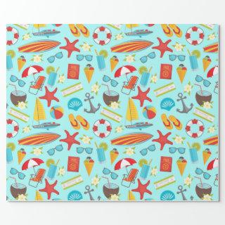 Colorful beach vacation pattern