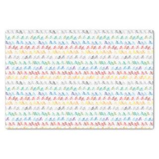 Colorful Bicycle Pattern on White Tissue Paper