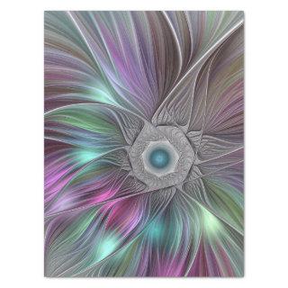 Colorful Big Flower Abstract Trippy Fractal Art Tissue Paper