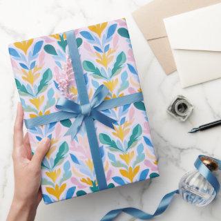 Colorful Bold Blue Pink Modern Shapes Pattern
