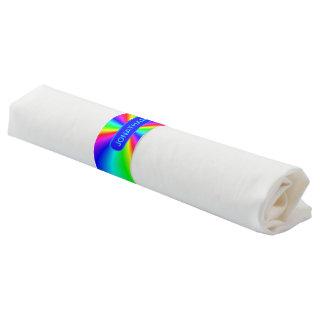Colorful Bright Rainbow Personalized Napkin Bands