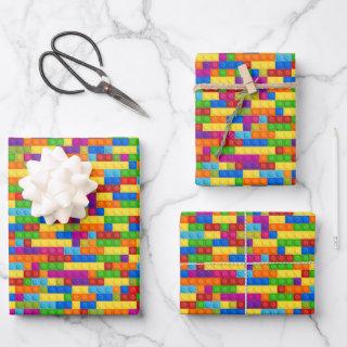 Colorful Building Block Pattern  Sheets