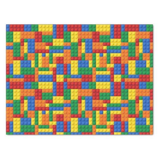 Colorful Building Bricks Blocks | Custom Tissue Paper