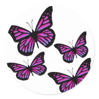 Colorful Butterfly Butterflies Classic Round Sticker
