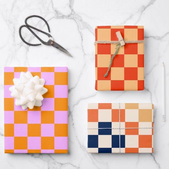 Colorful Check Checkered Checkerboard Pattern  Sheets