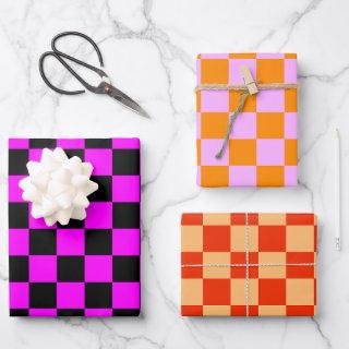 Colorful Check Checkered Checkerboard Pattern  Sheets
