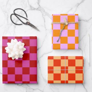 Colorful Check Checkered Checkerboard Pattern  Sheets