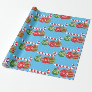 Colorful Christmas Candy Canes & Ornaments