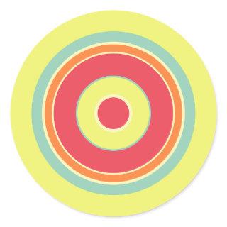 Colorful Circles 01 Classic Round Sticker