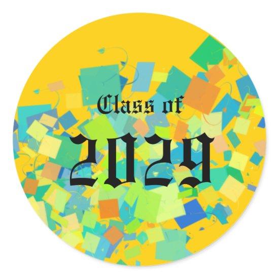 Colorful Class of Graduation Stickers