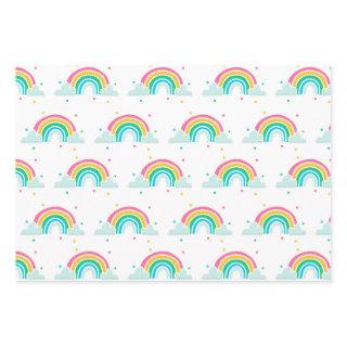 Colorful clouds confetti and multicolor triangles   sheets