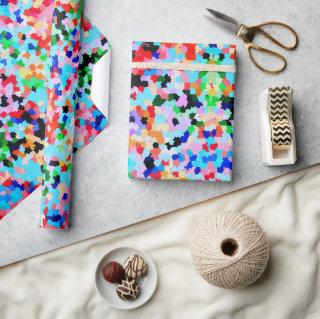 Colorful Confetti Abstract Mosaic Pattern Neck Tie