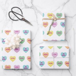 Colorful Conversation Hearts  Sheets