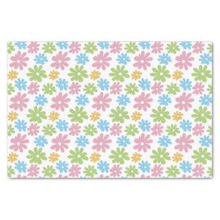 Colorful Cute Retro Summer Flower Art Pattern Tissue Paper