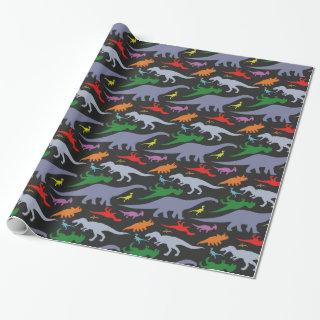 Colorful Dinosaur Pattern (Dark)