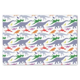 Colorful Dinosaur Pattern (Light) Tissue Paper