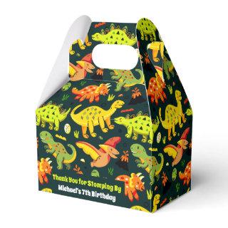 Colorful Dinosaur Pattern Party Favor Box