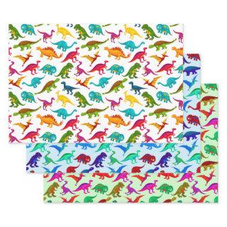 Colorful Dinosaurs Design Gift Tags  Sheets