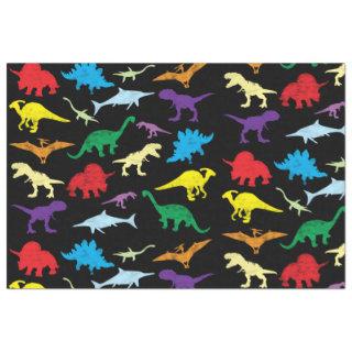 Colorful Dinosaurs Watercolor Kids Pattern  Tissue Paper