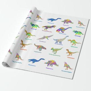 Colorful Dinosaurs with names