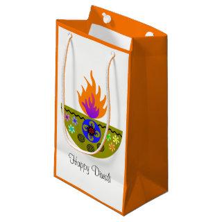 Colorful Diwali Lamp Diya Small Gift Bag
