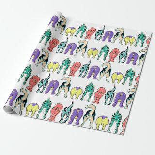 Colorful Dog Butts Pattern