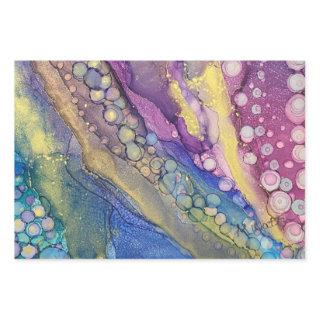 Colorful Dots Alcohol Ink Liquid Abstract Art  Sheets