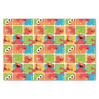 Colorful Elmo Grid Pattern Tissue Paper