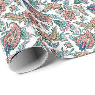 Colorful Ethnic Floral Paisley Pattern
