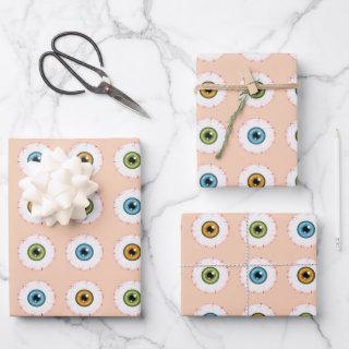 Colorful Eyeballs Pattern Creepy Halloween Eyes  Sheets