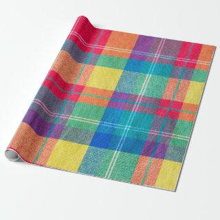 colorful fabric plaid texture. Cloth background
