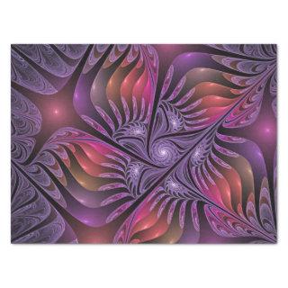 Colorful Fantasy Abstract Trippy Purple Fractal Tissue Paper