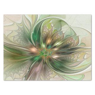 Colorful Fantasy Modern Abstract Fractal Flower Tissue Paper