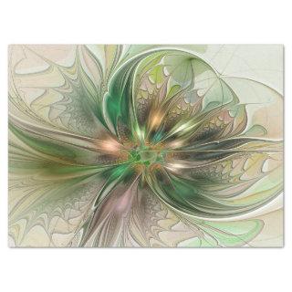 Colorful Fantasy Modern Abstract Fractal Flower Tissue Paper
