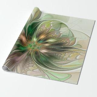 Colorful Fantasy Modern Abstract Fractal Flower