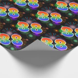 Colorful Fireworks + Rainbow Pattern "38" Event #