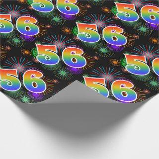 Colorful Fireworks + Rainbow Pattern "56" Event #