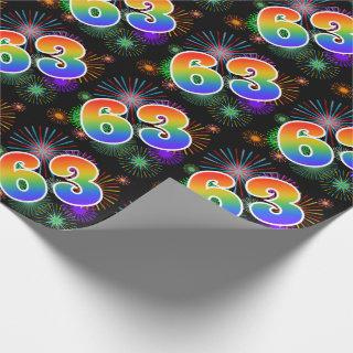 Colorful Fireworks + Rainbow Pattern "63" Event #
