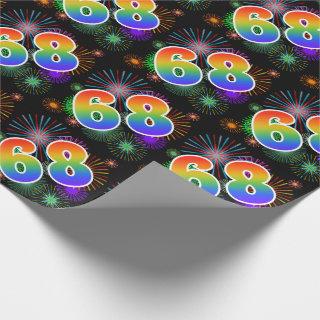 Colorful Fireworks + Rainbow Pattern "68" Event #