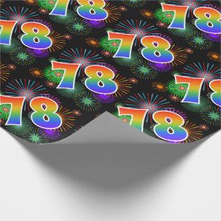 Colorful Fireworks + Rainbow Pattern "78" Event #
