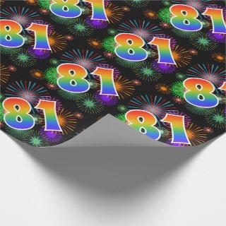 Colorful Fireworks + Rainbow Pattern "81" Event #