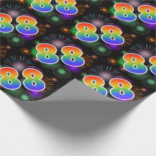 Colorful Fireworks + Rainbow Pattern "88" Event #