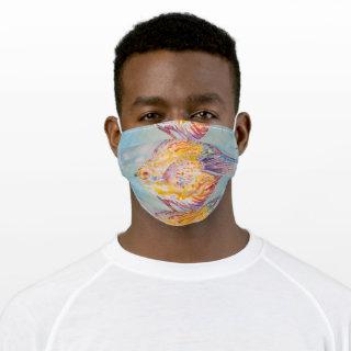 Colorful Fish Sea Pattern Watercolor  Adult Cloth Face Mask
